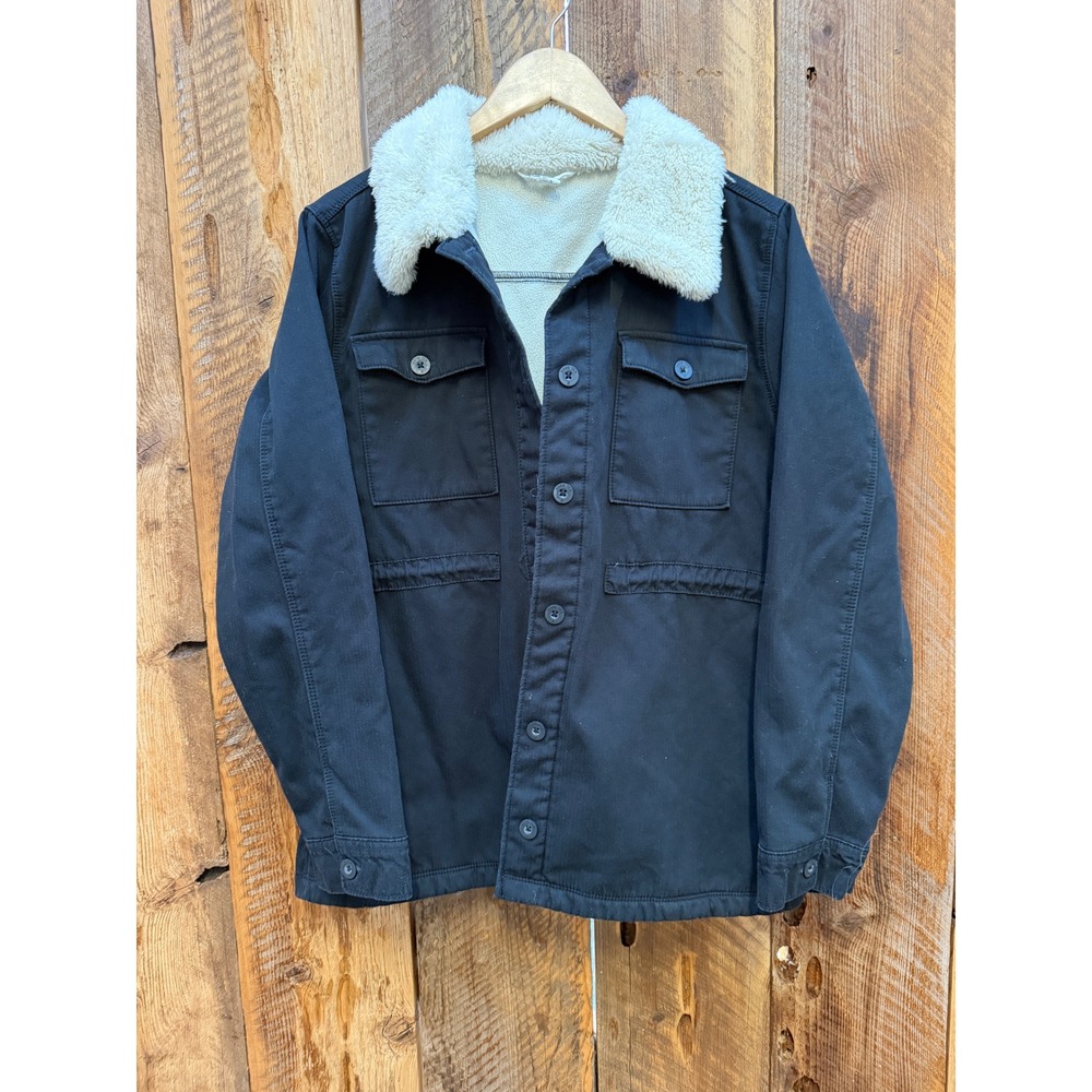 Hang Ten Sherpa Lined Woman's L Black Workwear Coastal Skate Utility Gorpcore